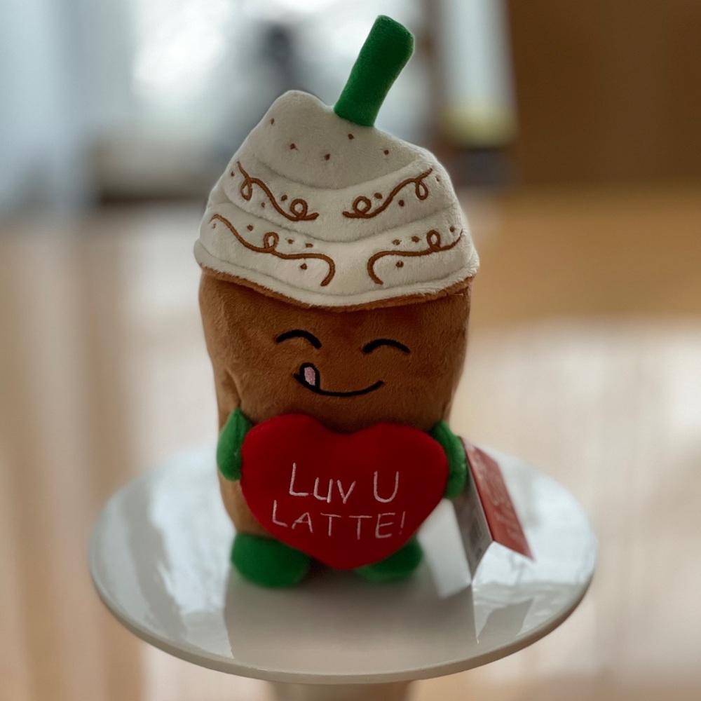 Luv u latte valentines plush